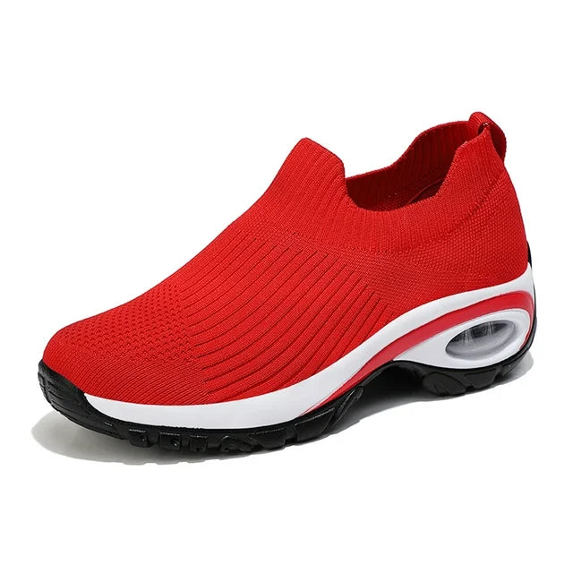 Slip On Air Unit Sneakers Knit Upper Grip Sole