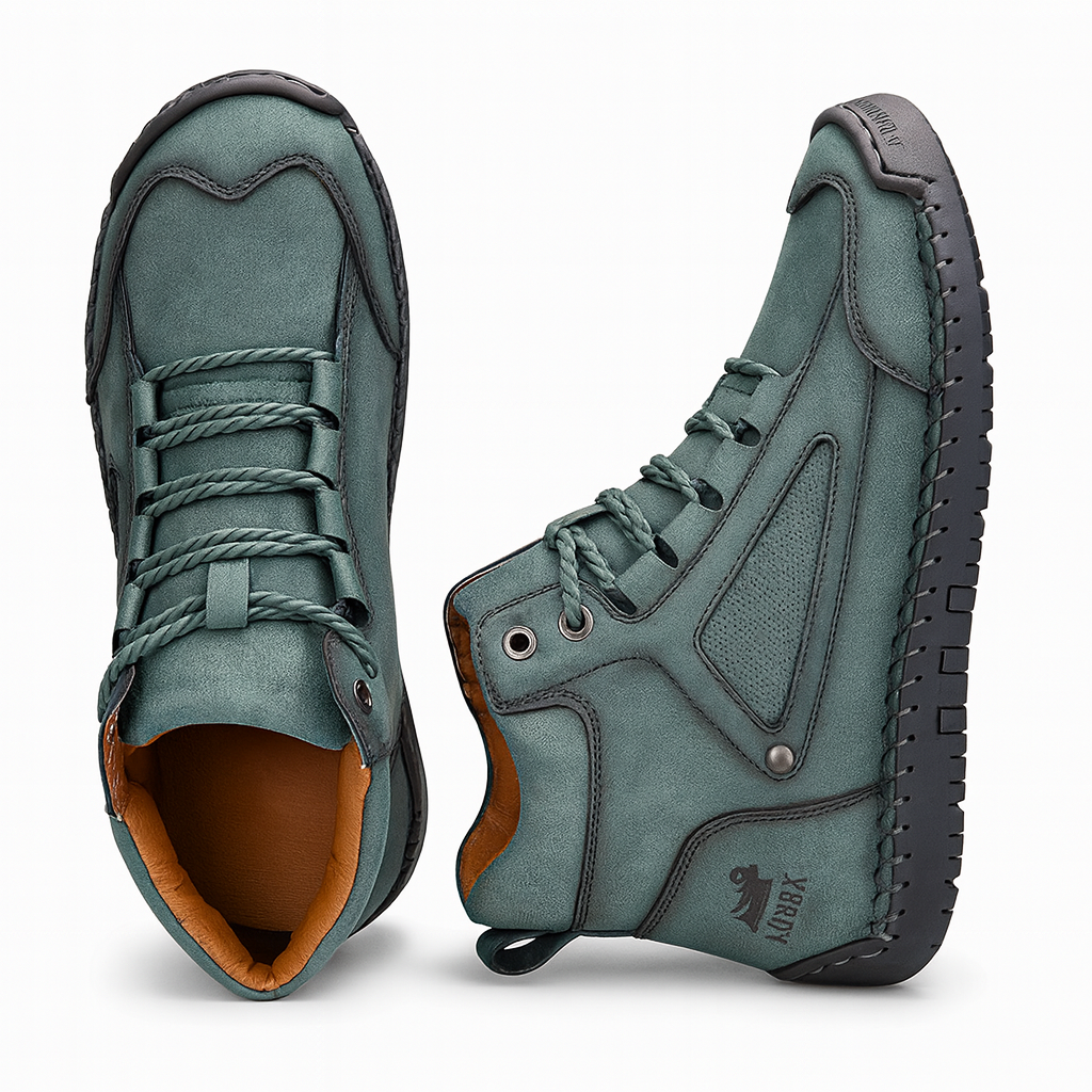 Lace Up Sneaker Boots Lightweight Support Grip Tread