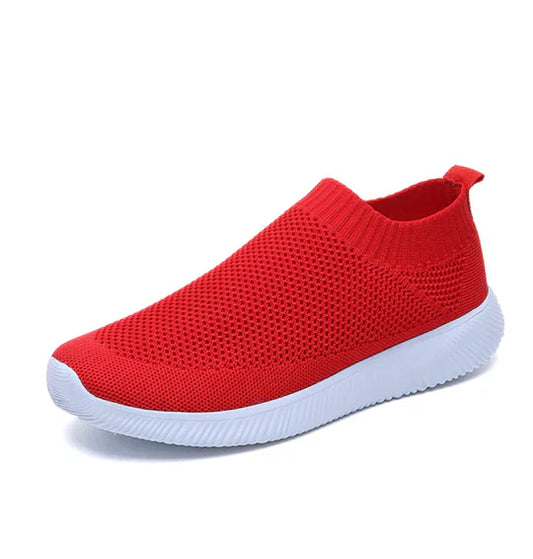 Slip On Knit Sneakers Soft Cushion Flex Sole