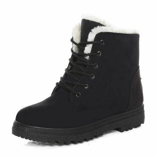 Insulated Winter Boots Warm Fur Lining Traction Sole