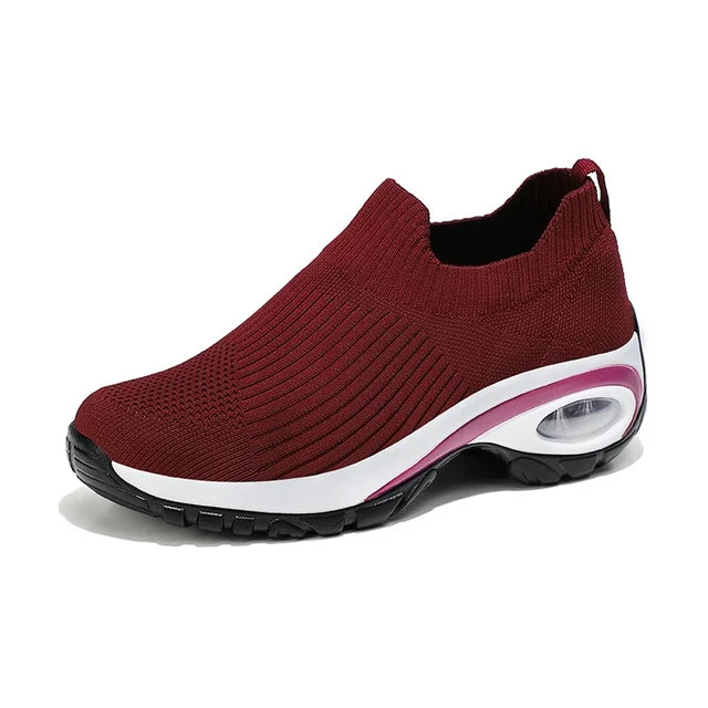 Slip On Air Unit Sneakers Knit Upper Grip Sole