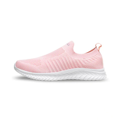 Slip On Knit Sneakers Soft Cushion Flex Sole